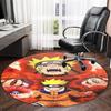 1 Stück NARUTO (4) Runder Teppich mit Aufdruck Stuhl Runder Teppich Geeignet für Schlafzimmer Wohnzimmer Heimdekoration Teppich