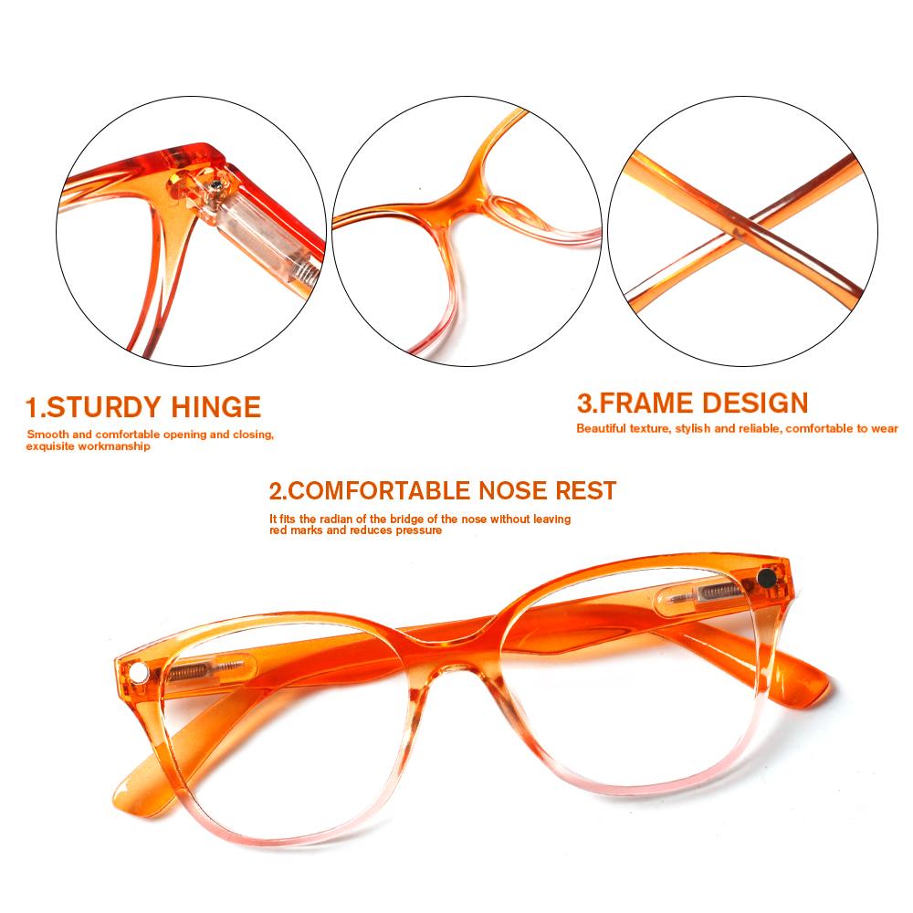 TUREZING Reading Glasses For Women Men Blue Light Blocking Fashion Square HD Presbyopia Glasses