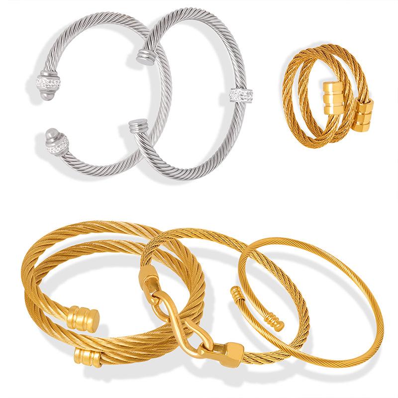 Simple Stainless Steel Bracelet Personality Ladies Couple Bracelet For Women Jewelry Gift CDN