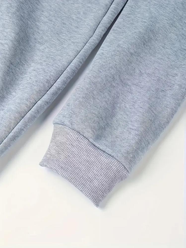 Men's Casual Zip-Up Hoodie with Kangaroo Pocket - Thick, Warm Polyester Blend for Fall and Winter, Oversized Hoodie