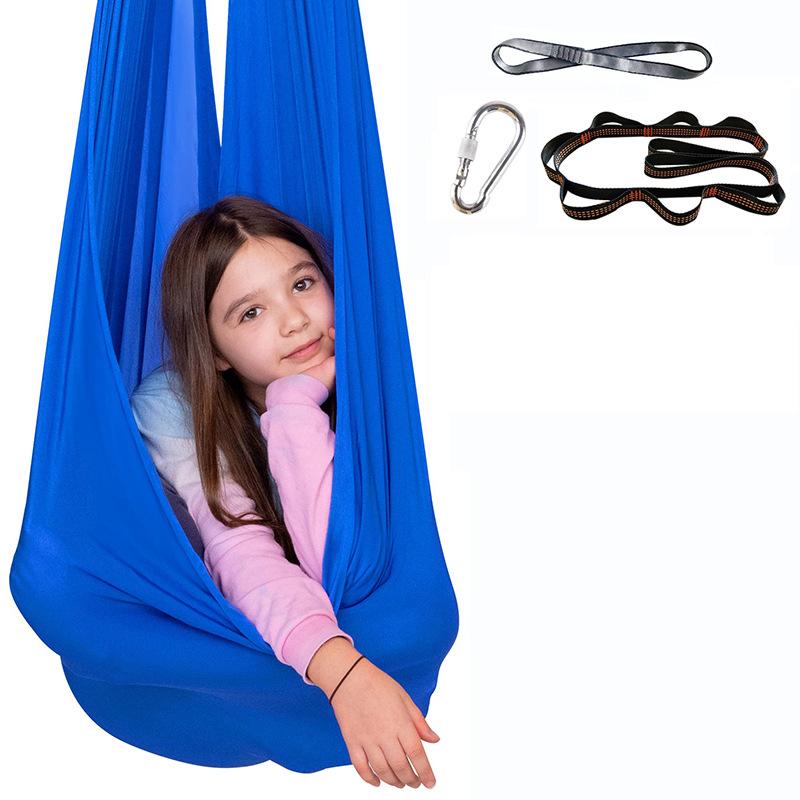 High Elasticity Children's Hammock Children's Sensory Therapy Swing, Indoor and Outdoor Swing Hanging Chair Aerial Yoga Hammock