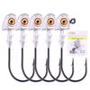 5PCS/Big Eyes High Strength Jig Head for Worm Lure Swimbait Hook For Seawater Freshwater Fishhook Fishing Tackle