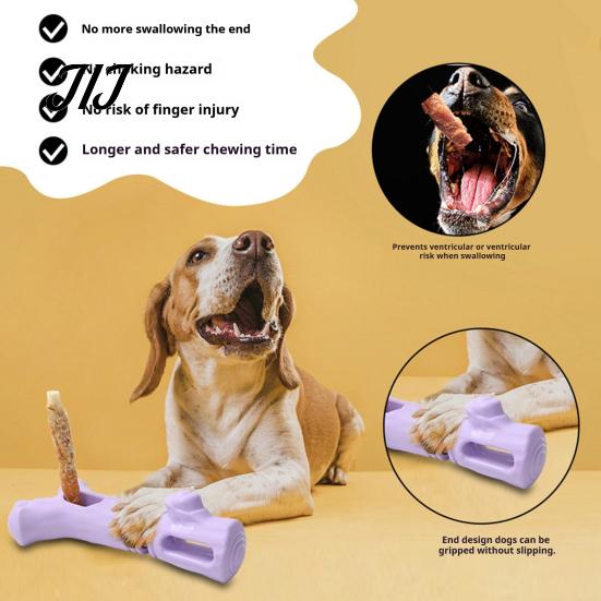 Bastoncini da Masticare per Cani a Lunga Durata, Portacaramelle, Previene il Soffocamento, Giocattolo in Gomma, Giocattoli di Arricchimento per la Noia, Forma a Ramo, Giocattolo per la Pulizia dei Denti, Piccolo e