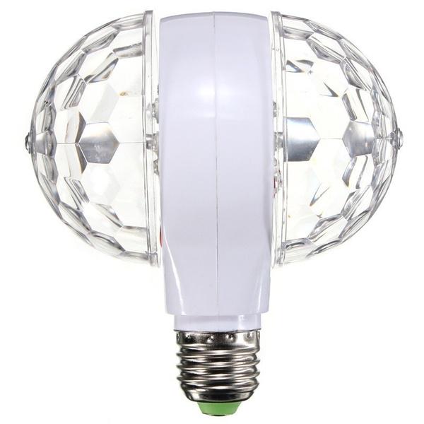 E27 6W Double-headed LED Ball Stage Light Rotating Lamp KTV Club Party Christmas Decoration
