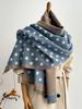 Women's Autumn Winter Faux Cashmere Dot Pattern ernShawl Warm Jacquard Scarf Versatile Blanket Use Neck Protection New Style
