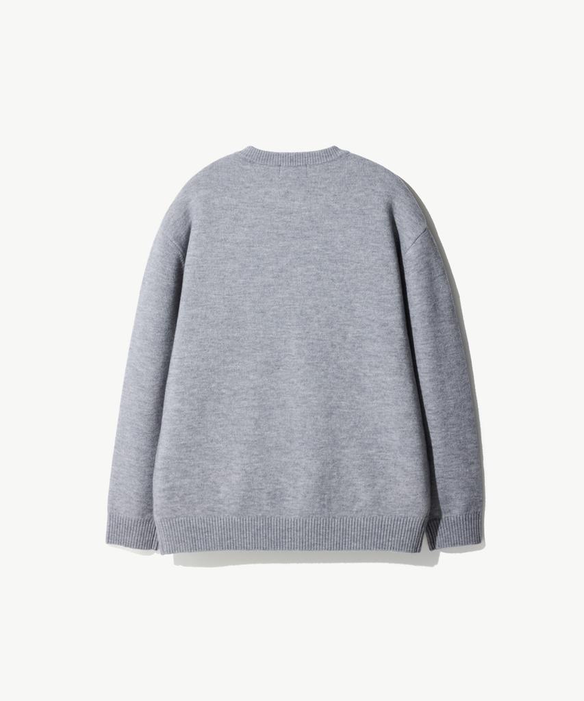 STCO Diems Animal Round Knit_Gray (Semi-Oversized Fit)_Dktxa63Cpg
