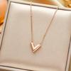 Exquisite 18K Gold-Plated Titanium Steel Necklace - Women's Clavicle Chain Jewelry, Fade-Resistant