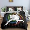Sport Polyester Duvet Cover Set King Queen Size Bedding Set Sport Player Action on Spin Wheel Graphic Bedclothes Bedroom Decor