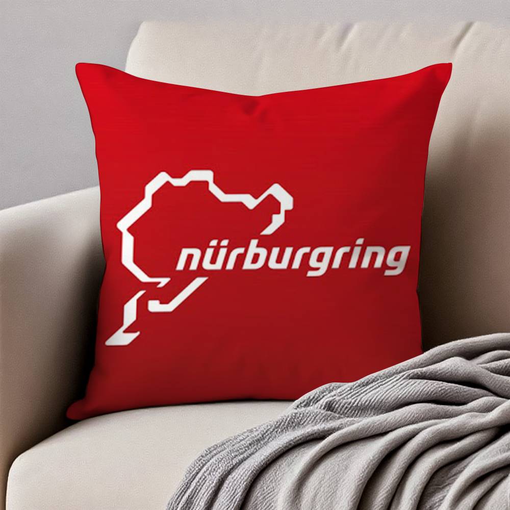 Nurburgring Sport Car Pillow Case Anti-dustmite Invisible zipper Sofa Bed
