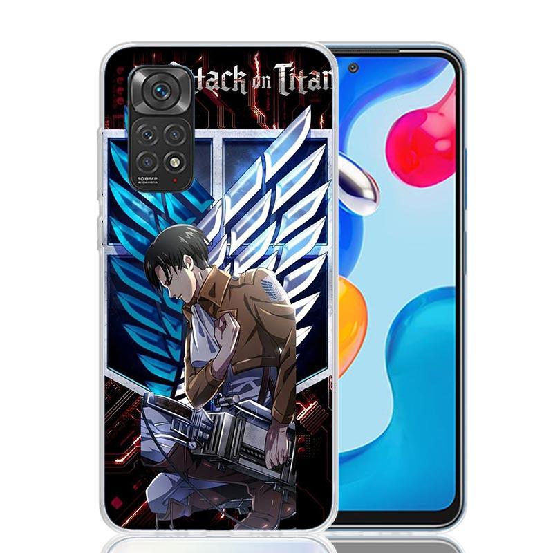 A-Attack On T-Titan Levi Phone Case For Xiaomi Redmi Note 15 14 13 12S 12 Pro Plus 11S 11E 11 11T 10S 10 Art Soft Pattern Cover