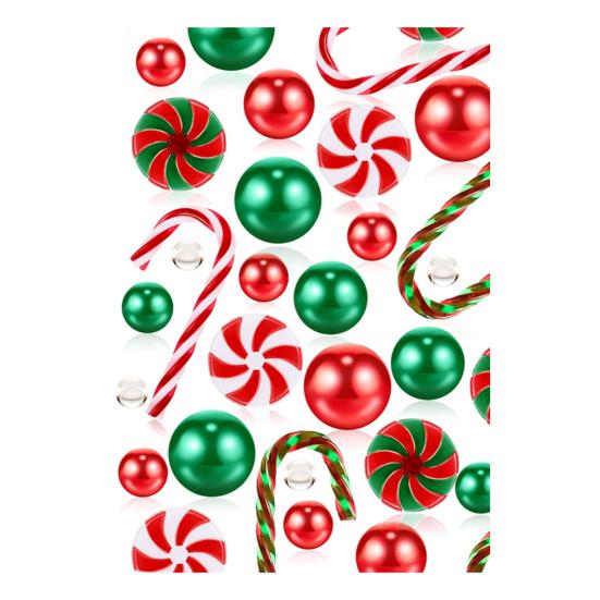 

1 Set Christmas Beads Xmas Theme Decorative Anti-fading Happy Holiday Party DIY Floating Candle Faux Pearl for Gift B