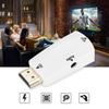 HD 1080P HDMI Female to VGA Female Converter Adapter with 3.5mm Audio Output Cable