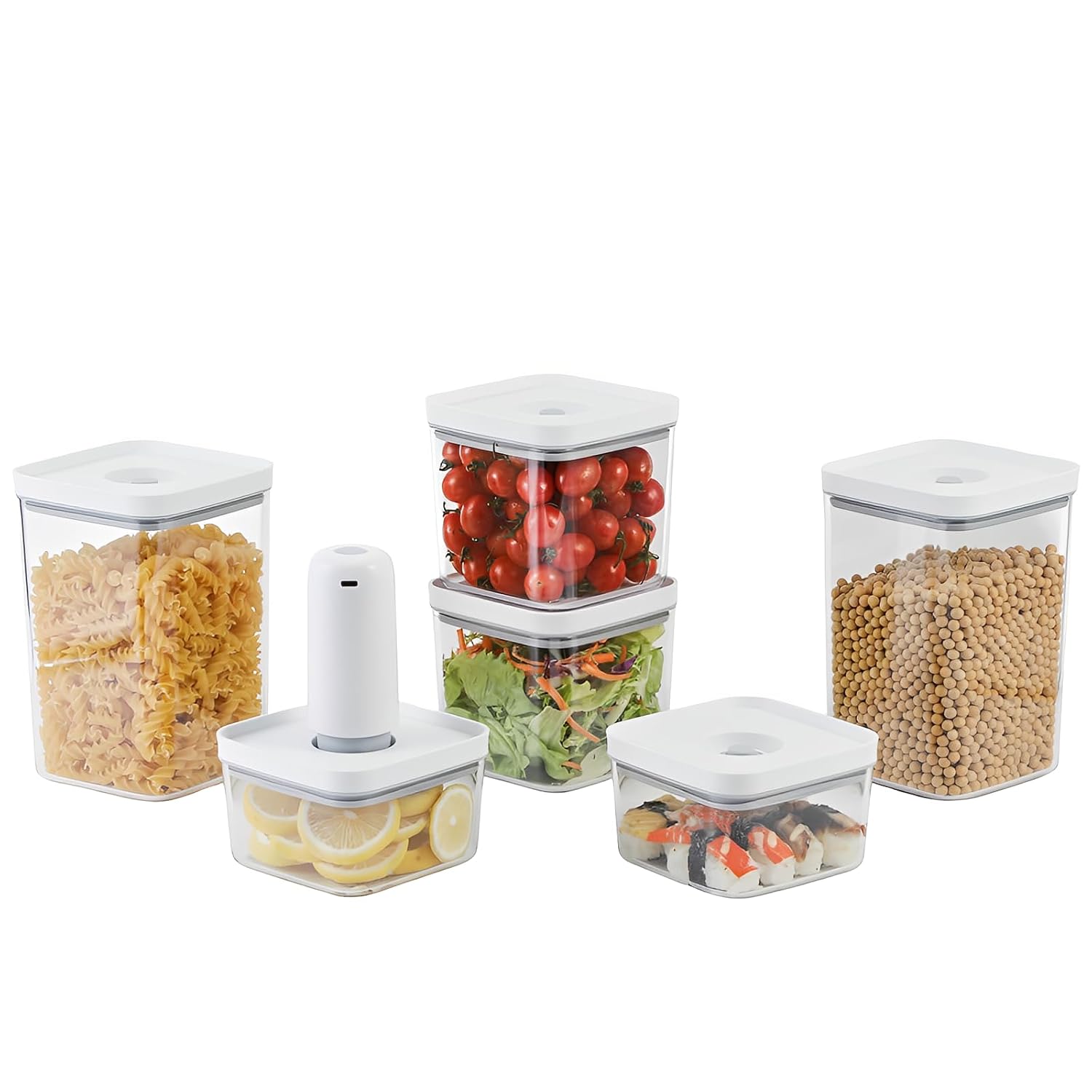 Vacuum storage container automatic 7-piece set