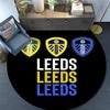 Leeds United Logo Pattern Round rug,Carpet Rug for Living Room Bedroom Playroom ,Non-slip Floor Mat,Holiday Gifts and Birthday Gifts.