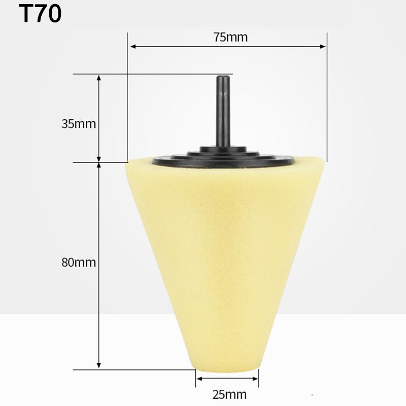 Car Wheel Polishing Sponge for Electric Drill Polishing Cone Burnishing Ball Polishing Pad Hub Buffing Sponge Auto Accessories