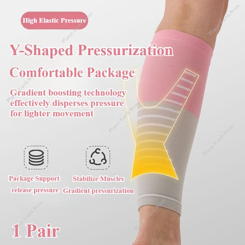 1 Pair Running Athletics Calf Compression Sleeves Knee Pads Protection Sports Safety Unisex Professional Pressure Leg Sleeves