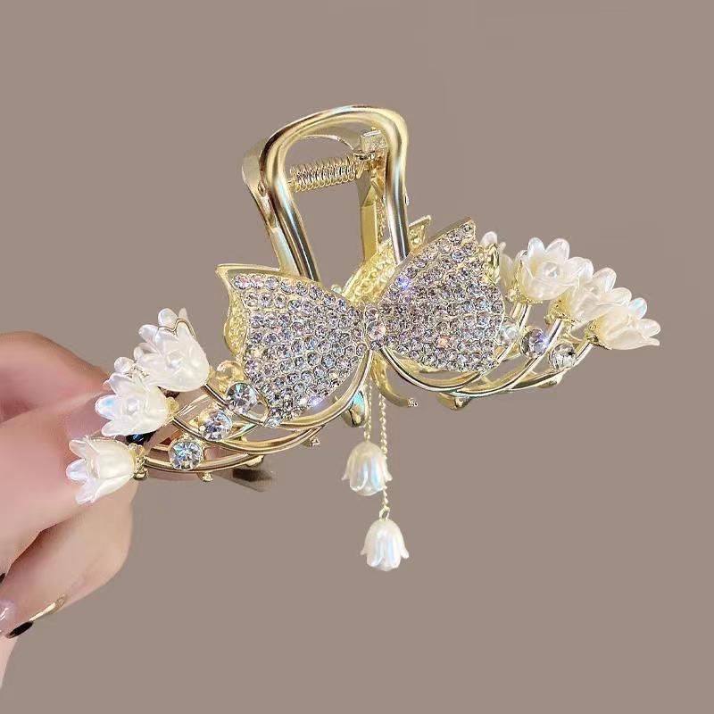 Alloy Womens Back-of-Head Grabber Large High-End Hair Claw Clip Summer 2026 Shark Clip Headpiece Japan and Korean Style