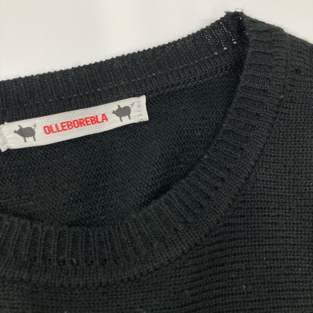 OLLEBOREBLA 329083 Pig Stone Bijou Patch Knit Dress *There Is No Size Notation. blackUsed