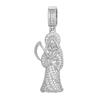 Father Jude Pendant Necklace Copper Micro-Inlaid Zircon Titanium Steel Necklace Fashionable Clavicle Chain