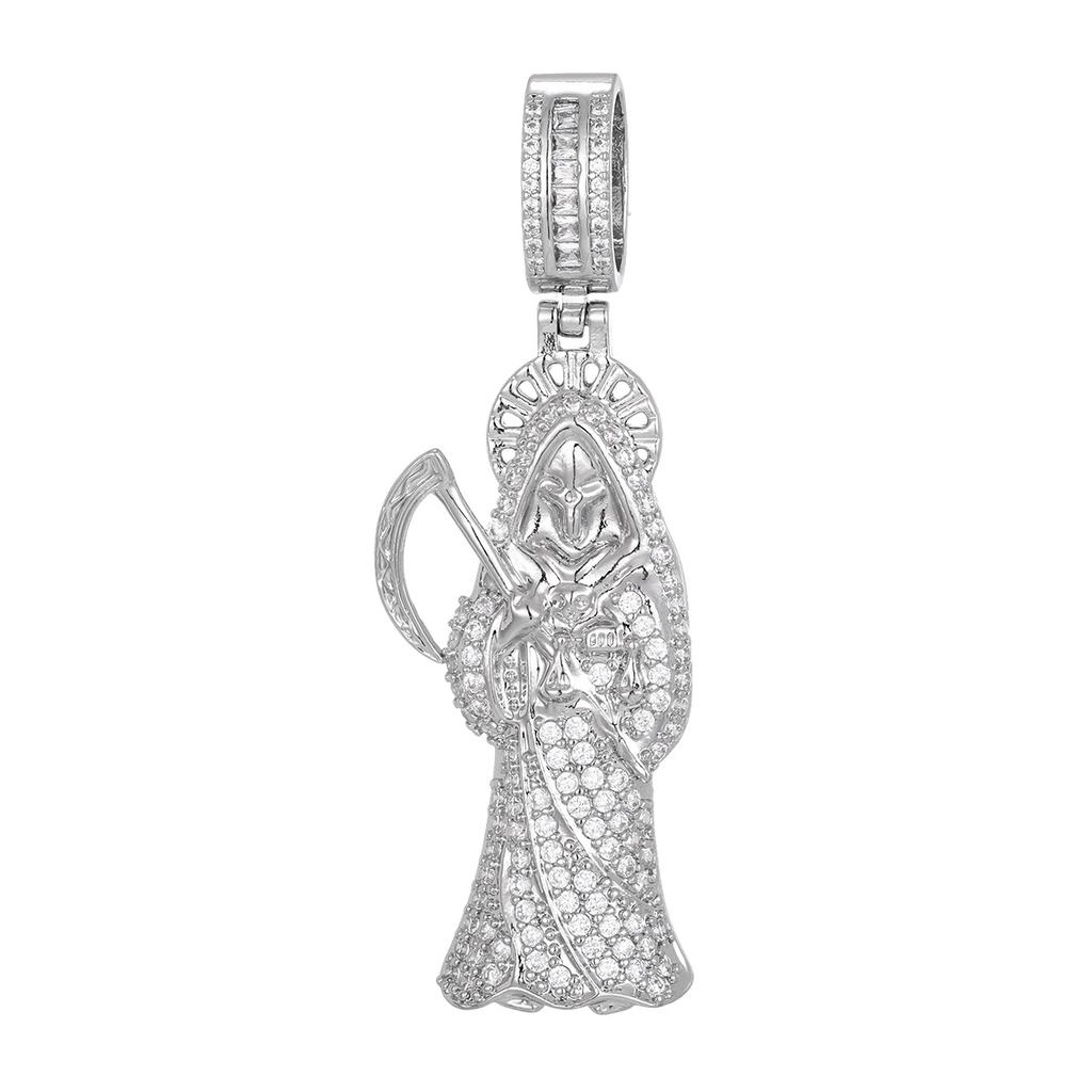 Father Jude Pendant Necklace Copper Micro-Inlaid Zircon Titanium Steel Necklace Fashionable Clavicle Chain
