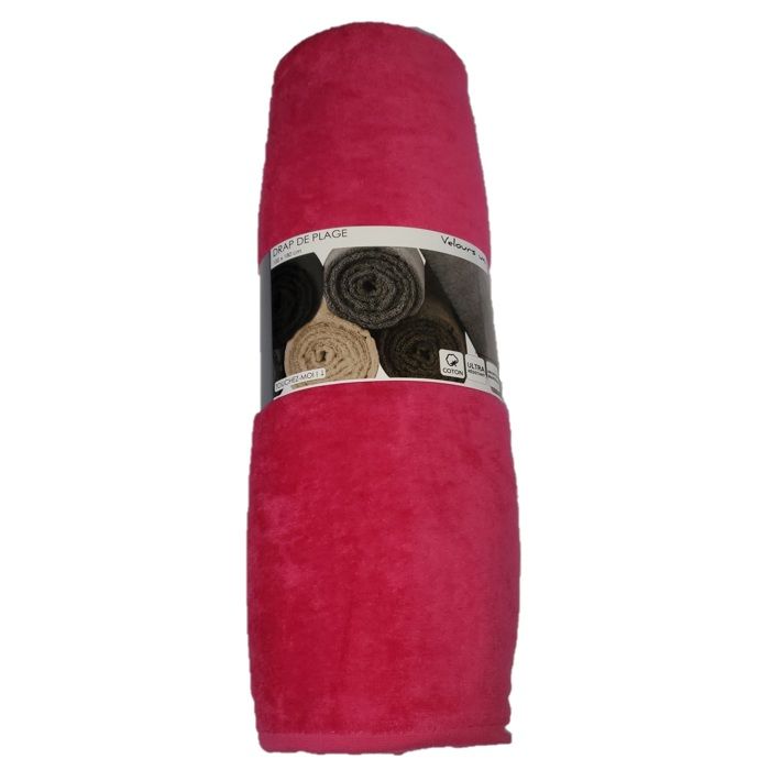 Velvet Beach Sheet Towel 100 X 180 Cm Plain Pink