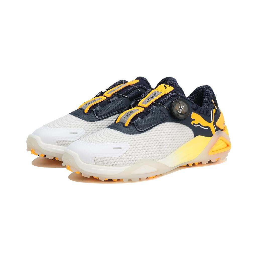 Spikeless Golf Shoes Shadowcat Nitro Disc PUMA Cm [PUMA] Men's White/Deep Navy/Sunstream 26.0