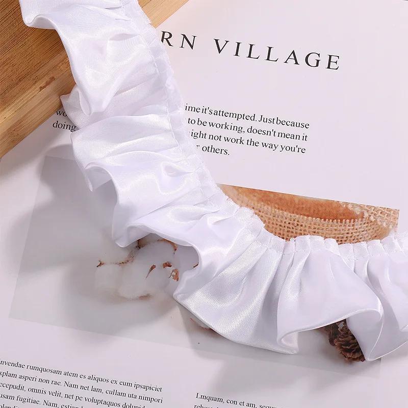 30meter Double Satin Wavy Ribbon leaf 55MM Chroma Colorful Skirt Lace Bows DIY Handmade Hair Accessories Gown Material