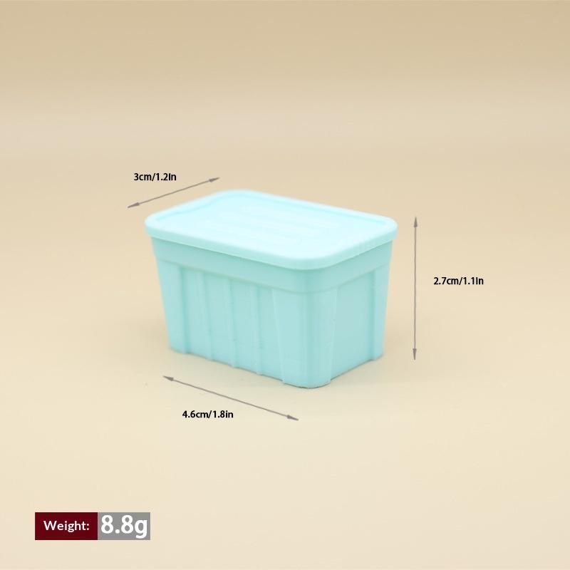1Pcs 1:12 Dollhouse Mini Color Storage Box With Lid Model Home Decoration Dolls House Micro Scene Ornaments Decor Props