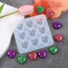 Small Crystal Silicone Mold with 9 Holes Silicone Craft Molds Beautiful Heart Shaped Chocolate Molds Silicone