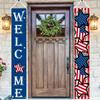Independence Day Hanging Flag Banner Outdoor Patriotic Decor Family Party Porch Yard Garden Red White Blue USA Flag Decorations