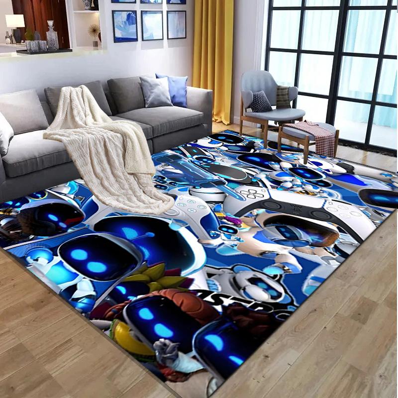 Cosmic Bot Crew Pattern Rug, Indoor/Outdoor Mat, for Picnic, Gameroom, Bedroom, Office, Living Room, Home Decor Carpet, Birthday Gift