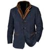 Men's Retro European-American Contrast Lapel Coat - Casual Spring/Autumn Fashion Jacket