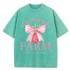 Strawberry Farm Printing Washed TShirts Womens Cotton Tops Distressed ONeck Comfortable T Shirt Summer Casual Womans Clothes