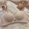 Girls Cute Bras Push Up Underwear Lace Dot Wireless Lingerie Backless Adjustable Women's Bras