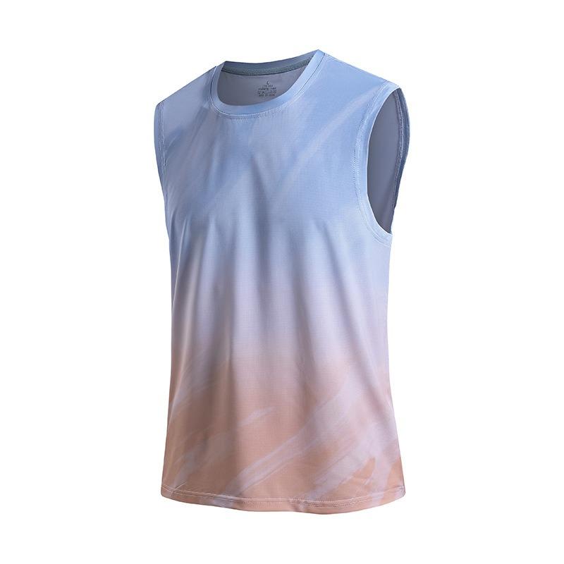 

Летняя мужская майка футболка майка без рукавов свободная модная персонализированная майка спортивная дышащая удобная 5XL синий