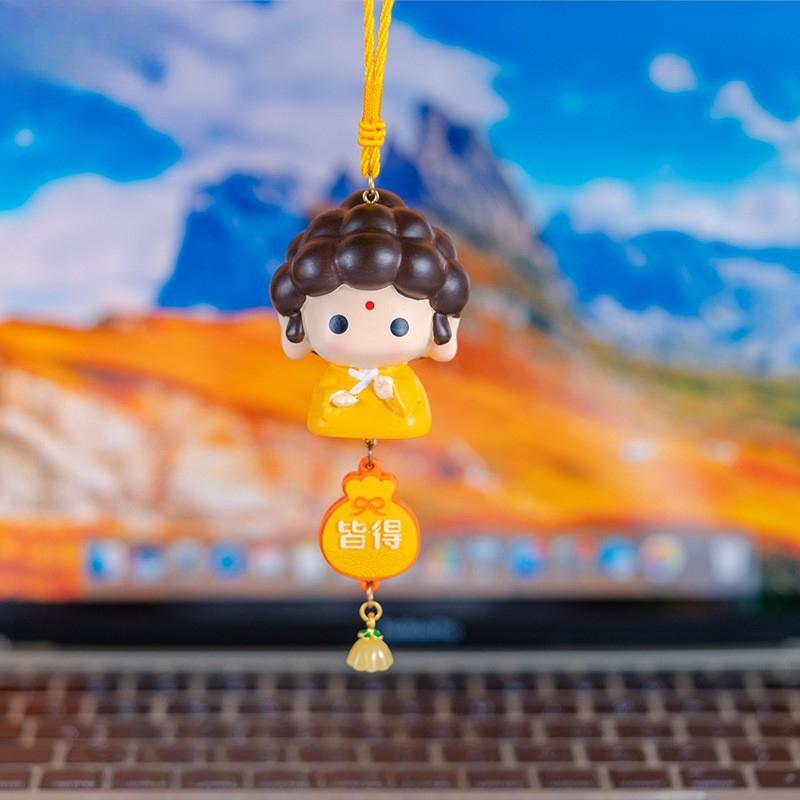 Emotionally Stable Little Deity Guanyin Bodhisattva Car Pendant Decoration Gift Ornament Lotus Doll