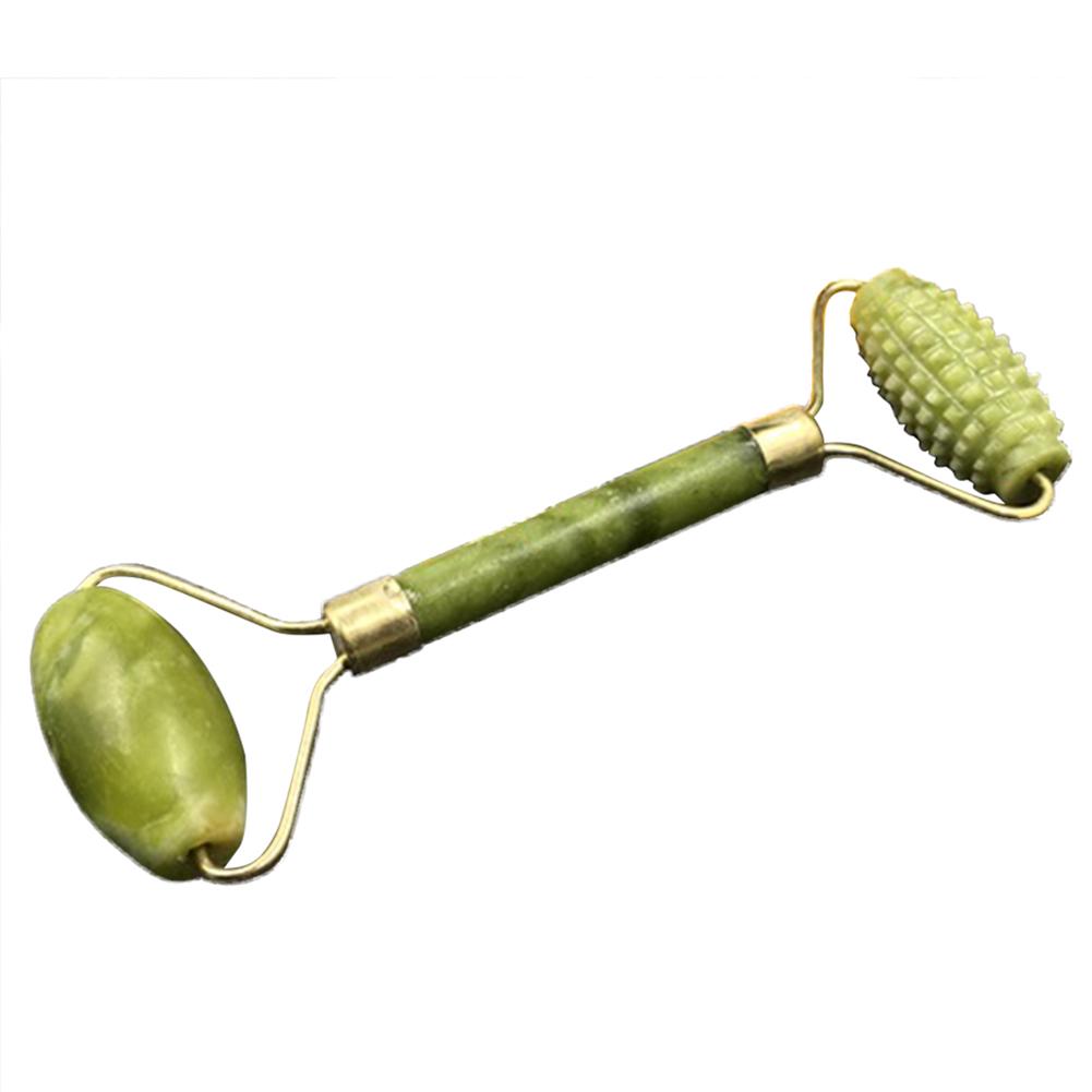 

Нефритовый массажный ролик для шеи и головы, инструмент для похудения лица зелёный