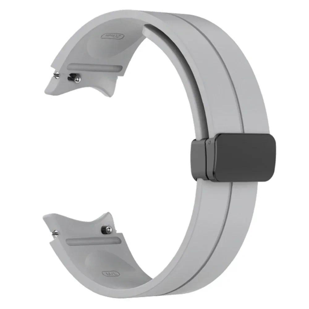 Outdoor Silicone Bracelet for Samsung Galaxy Watch 7 6 5 4 5 Pro 44/40mm Magnetic Buckle Band for Watch4 6 Classic 43/47mm Strap