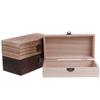 Earring Containers with Lid Wooden Storage Box Decorative Trinket Case Jewelry Box Clamshell Box