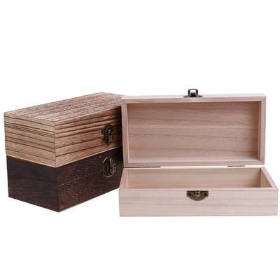 Earring Containers Gift Craft Jewelry Box Wooden Storage Box Clamshell Box Decorative Trinket Case