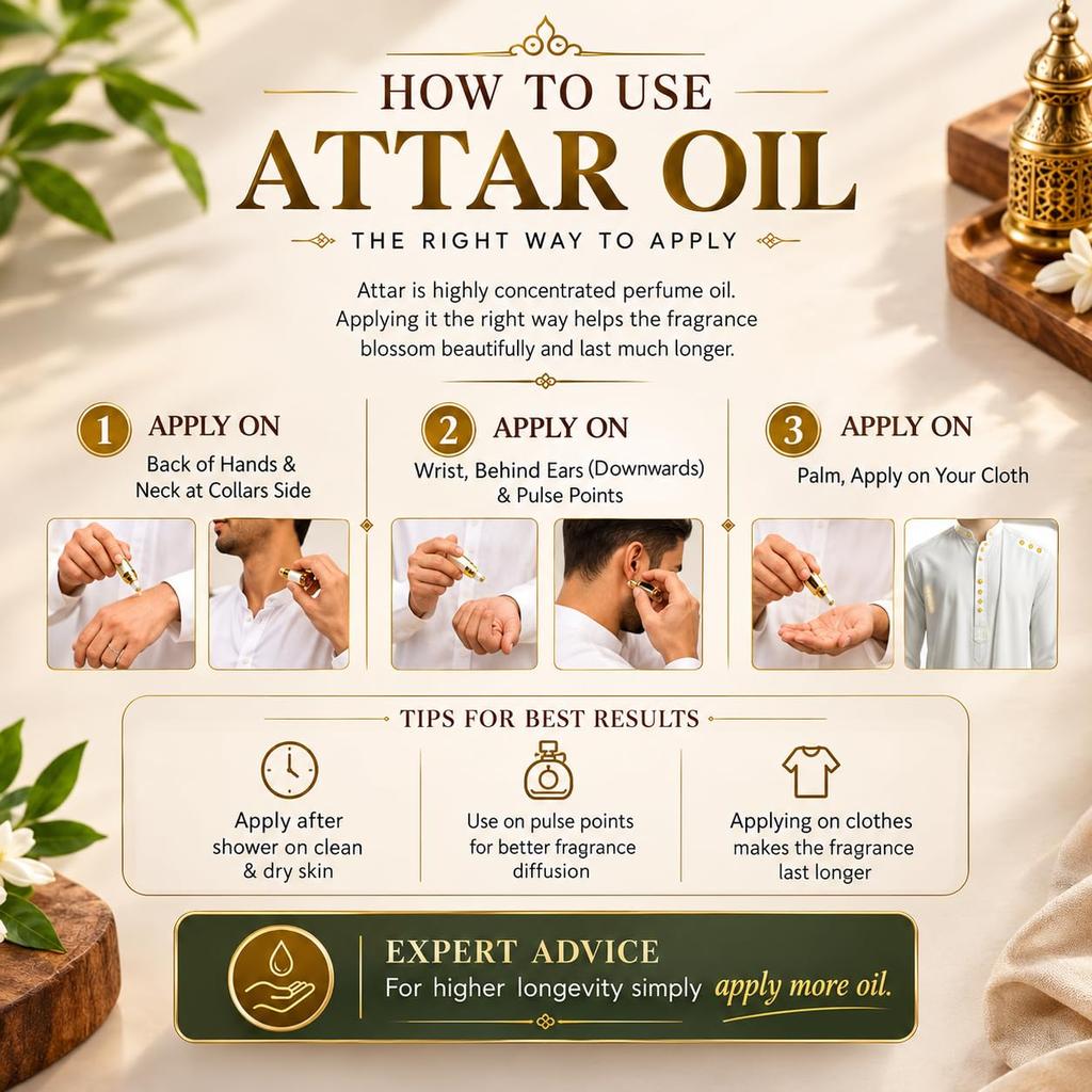 White Oud Premium Attar for Men & Women | Long Lasting Alcohol Free Fragrance Oil | Luxury Oud Perfume | 10 ML