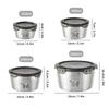 304 Stainless Steel Food Preservation Box Round Fruit Vegetable Fresh-keeping Box With Lid Heatable Fridge Crisper