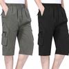 Men's Summer Casual Multi-Pocket Shorts - Seven-Point Beach and Work Pants for Middle-Aged and Elderly Men