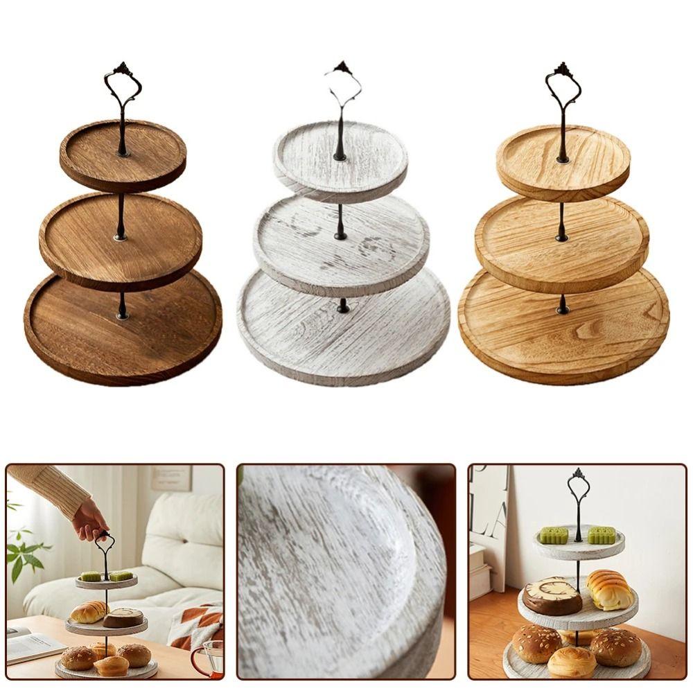 2/3-Layer Round Tiered Fruit Plate Detachable Dessert Display Rack Cake Serving Tray  Halloween