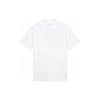Solid Color Loose Fit Short Sleeve Polo Shirt Unisex Tops White 455388-00