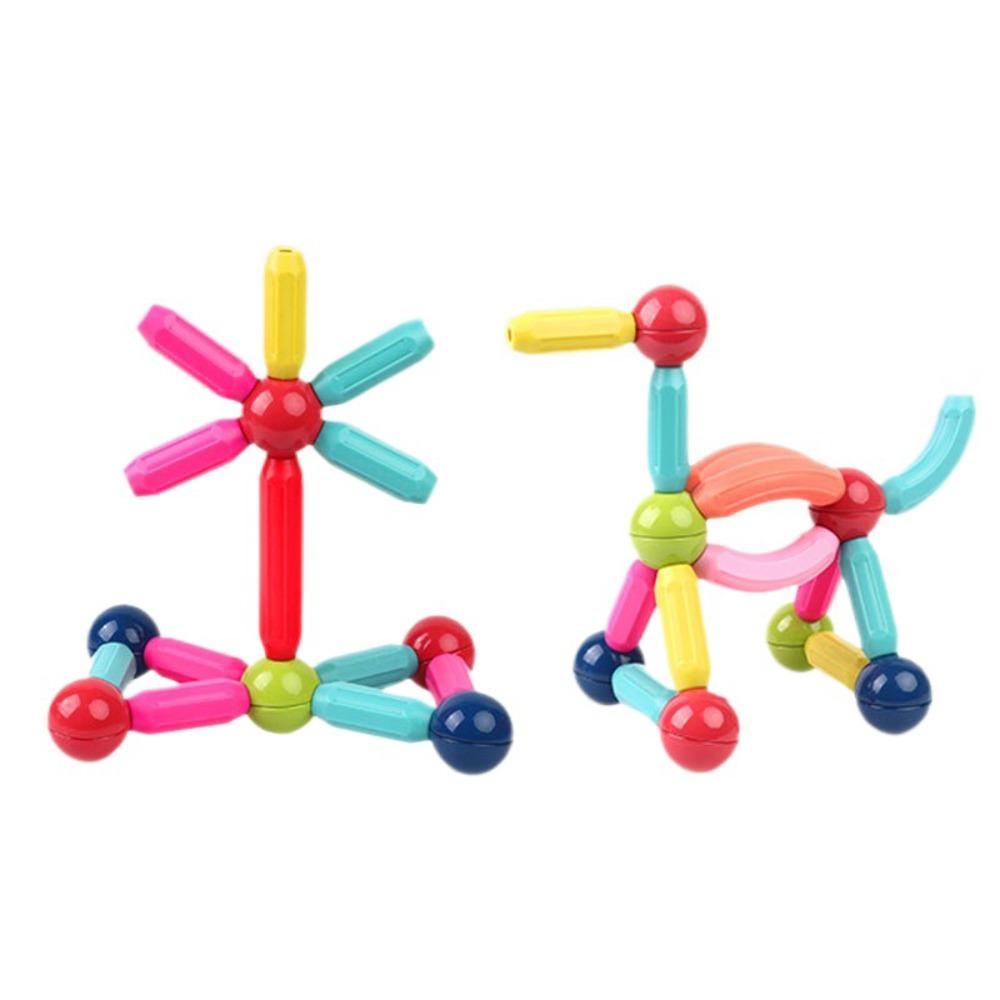 Articulated Magnetic Construction Puzzle Toy Magnetic Sticks Montessori Toy  Desktop Decoration