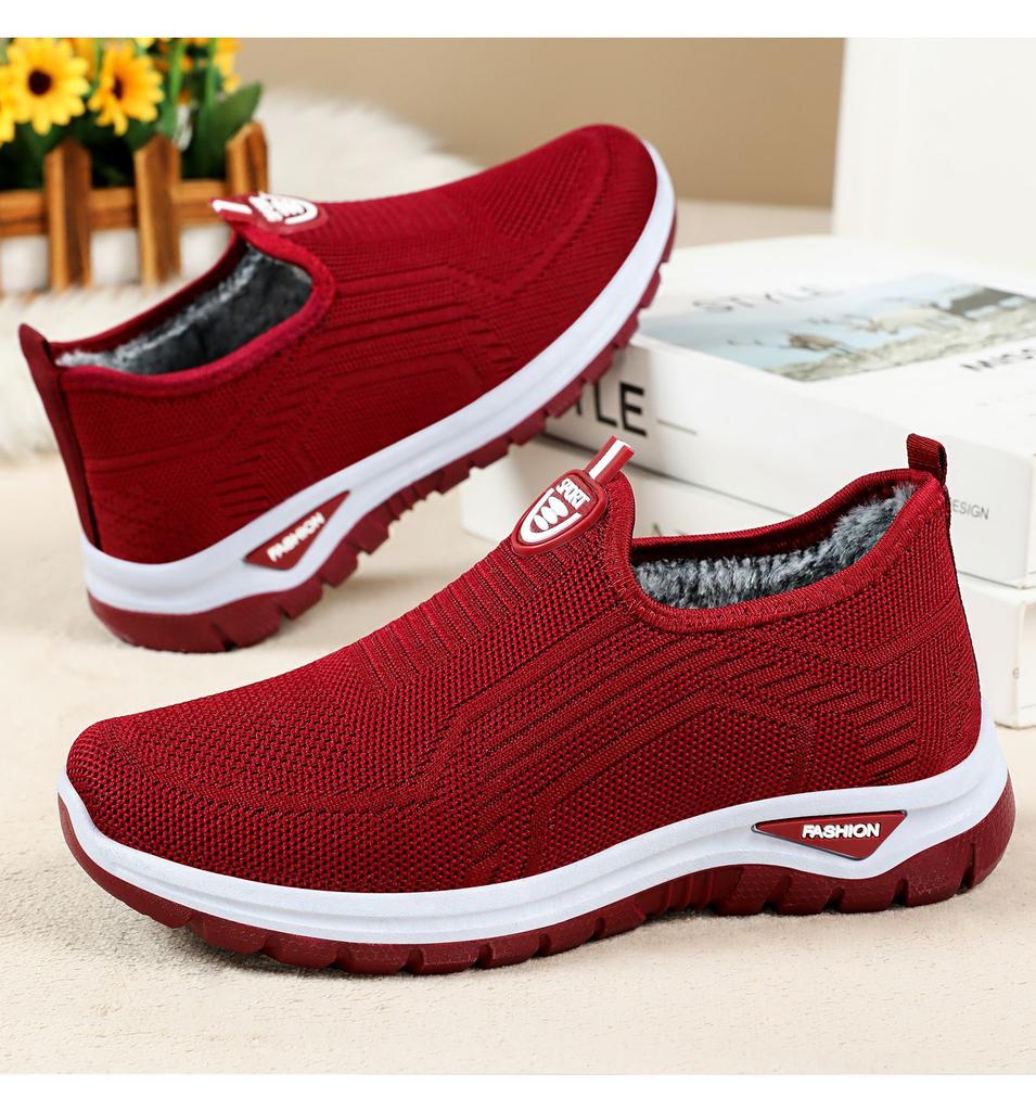 Shoes Women's shoes Versatile large size cotton shoes One-pedal cotton boots Fleece thickened women's short boots Cold-proof and warm women's boots