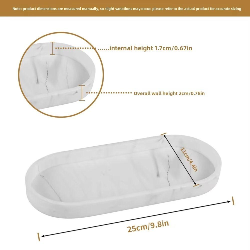 Oval Silicone Storage Tray Shatterproof Thickened Soap Tray Waterproof Jewelry Storage Box