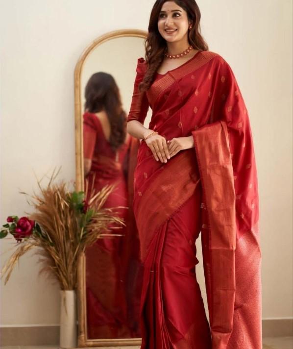 Piękny złoty Jari z nowym designem, miękkim jedwabnym sari Lichi