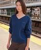 SOMEWHEREBUTTER Meld V-Neck Knit - Blue Navy